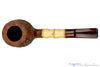 Blue Room Briars is proud to present this Bill Walther Large Sandblast Billiard with Buddha Bamboo and Brindle