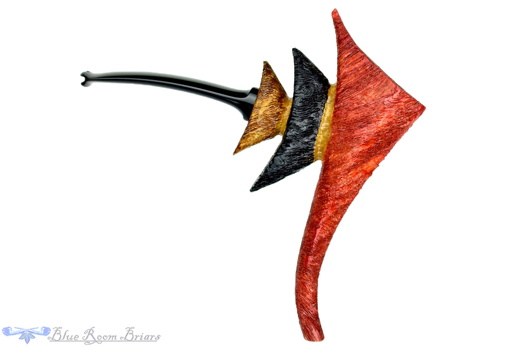 Roger Wallenstein Pipes Reefiffy Twins with Custom Stand and Wooden Box