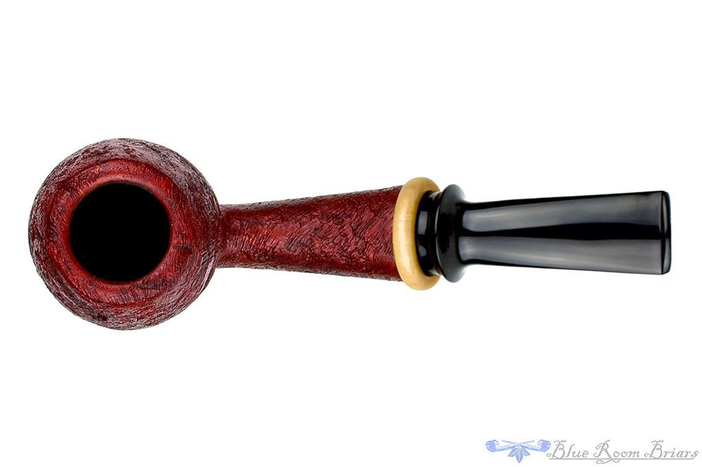 Blue Room Briars is proud to present this Thomas James Pipe Red Blast 1/4 Bent Danish Egg with French Box Wood