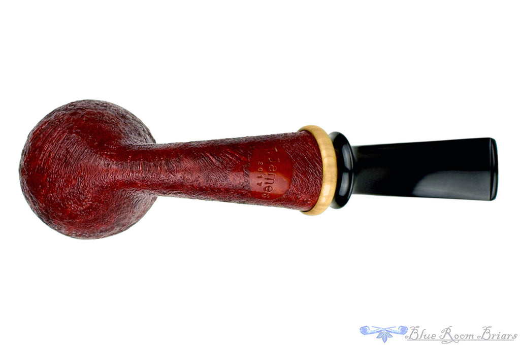 Blue Room Briars is proud to present this Thomas James Pipe Red Blast 1/4 Bent Danish Egg with French Box Wood