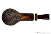 Blue Room Briars is proud to present this Bill Shalosky Pipe 581 Bent Contrast Blast Brandy with Mammoth Ivory and Brindle