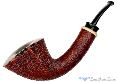 Bill Shalosky Pipe 611 Bent Ring Blast Apple with Boxwood