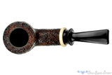 Blue Room Briars is proud to present this Bill Shalosky Pipe 580 Bent Contrast Blast Billiard with Mammoth Ivory