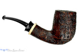 Blue Room Briars is proud to present this Bill Shalosky Pipe 580 Bent Contrast Blast Billiard with Mammoth Ivory