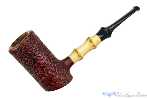 Joe Hinkle Pipe Magnum Sandblast Billiard with Silver Band and Plateau