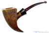 Blue Room Briars is proud to present this Russ Cook Pipe 2312 Large Sandblast Diamond Shaped Pickaxe with Brindle