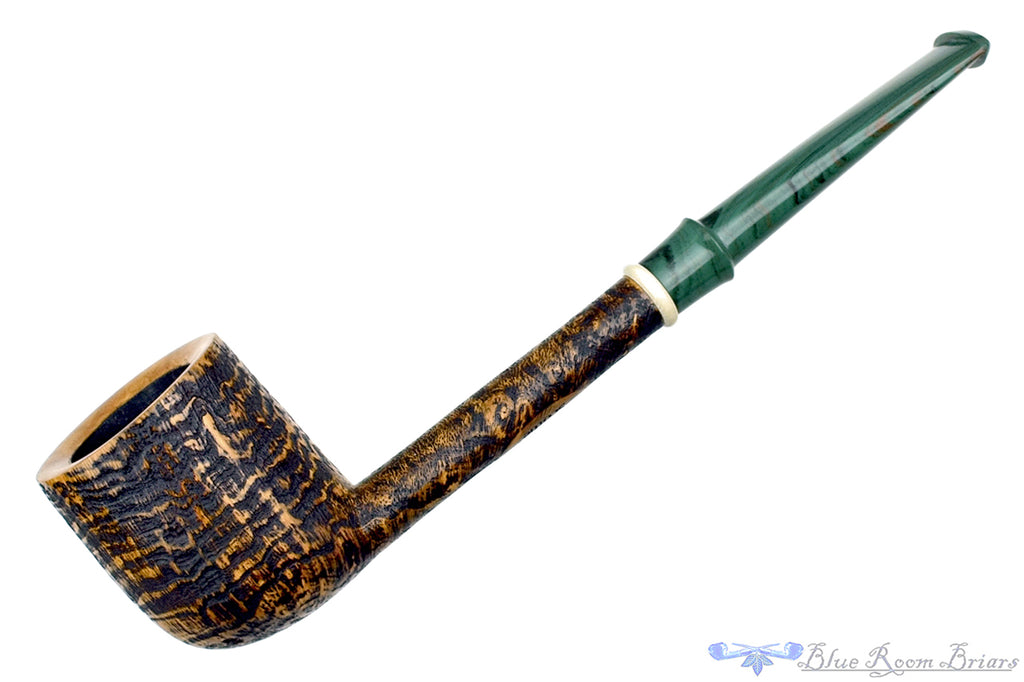 Blue Room Briars is proud to present this Scottie Piersel Pipe "Scottie" High-Contrast Ring Blast Pot with Ivorite and Brindle