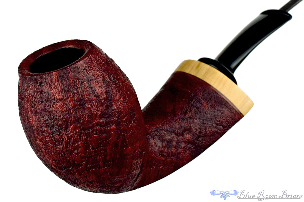 Thomas James Pipe Sandblast Egg with Teardrop Shank and French Boxwood