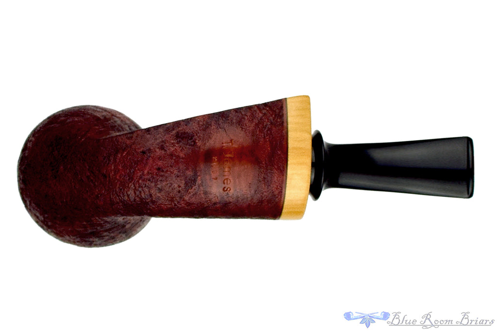 Thomas James Pipe Sandblast Egg with Teardrop Shank and French Boxwood