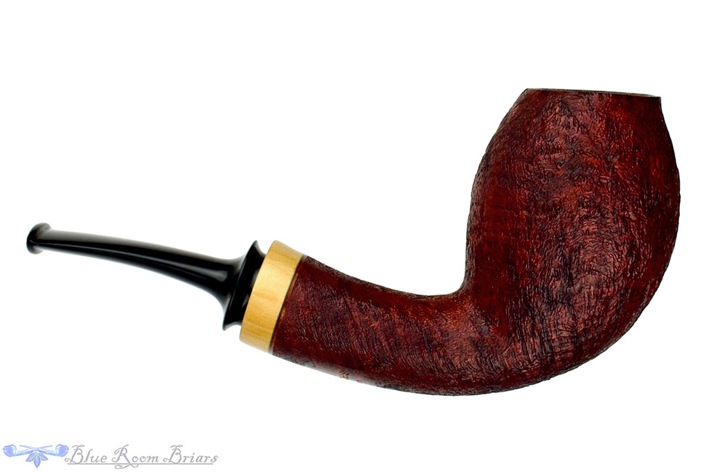 Thomas James Pipe Sandblast Egg with Teardrop Shank and French Boxwood