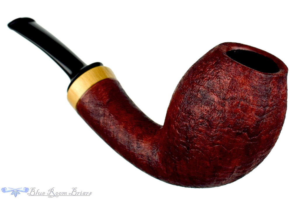 Thomas James Pipe Sandblast Egg with Teardrop Shank and French Boxwood